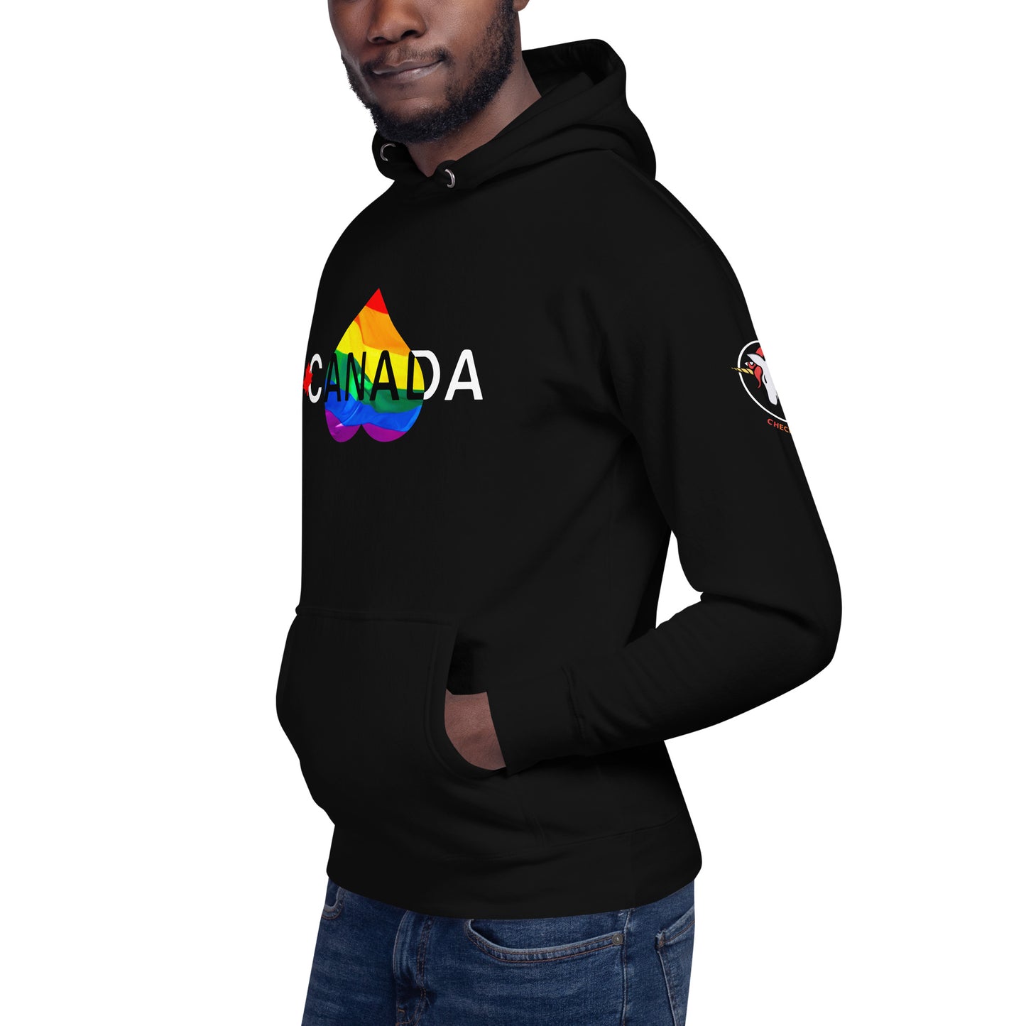 Canada Pride Black Print Unisex Hoodie