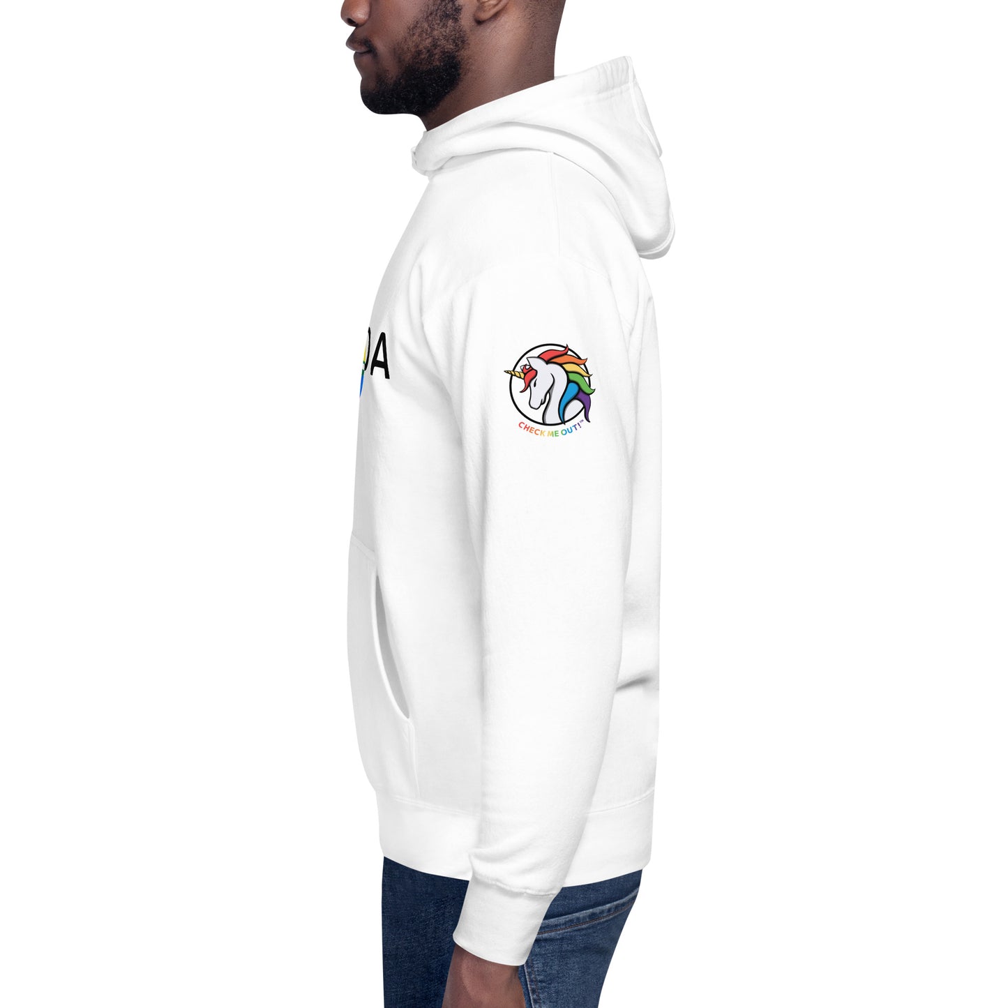Canada Pride White Print Unisex Hoodie