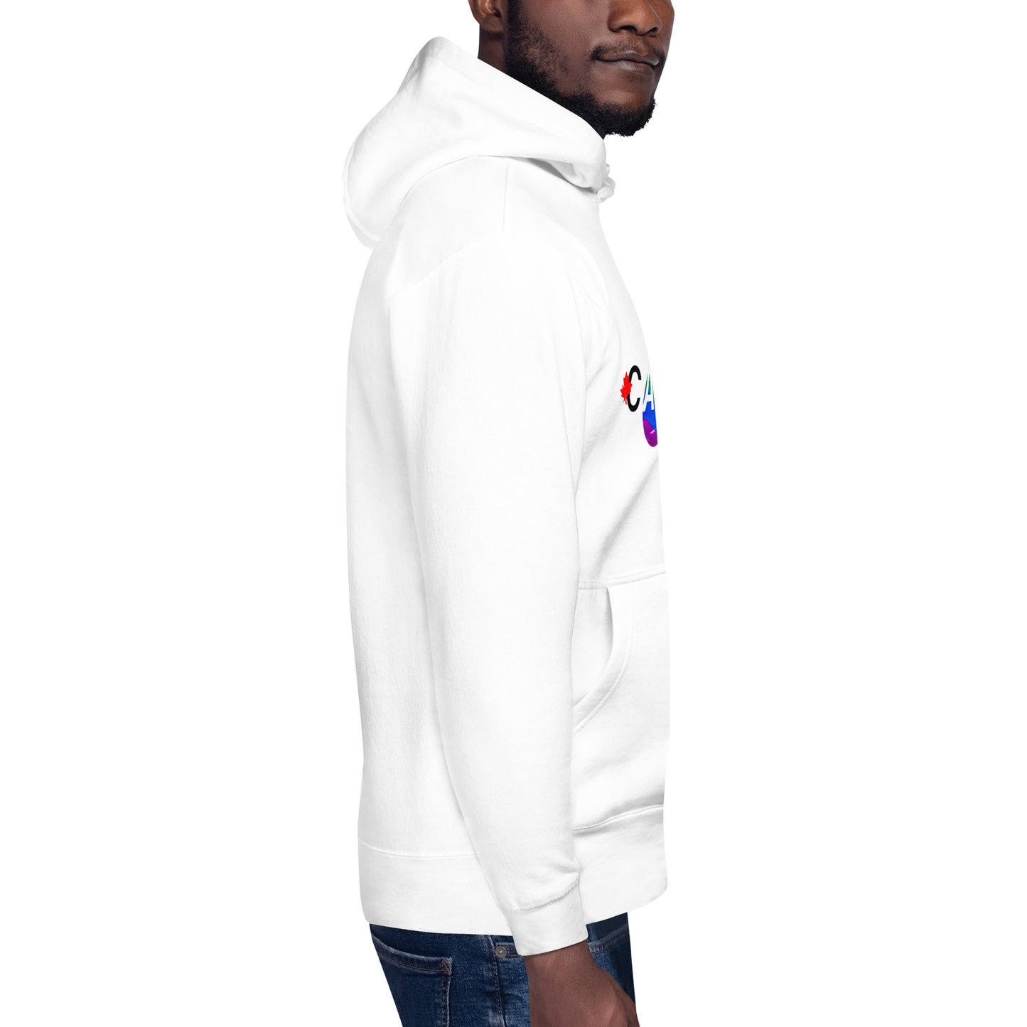 Canada Pride White Print Unisex Hoodie