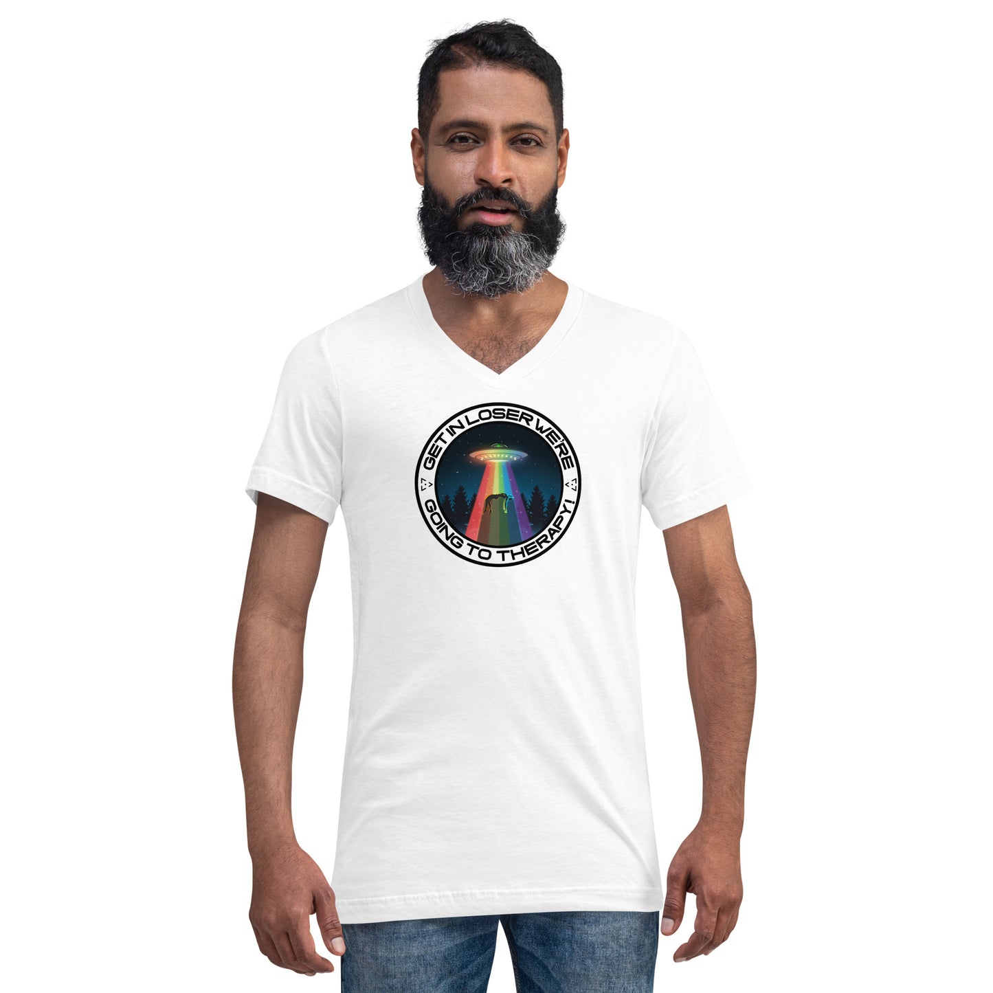 Going To Therapy Unisex V-Neck T-Shirt