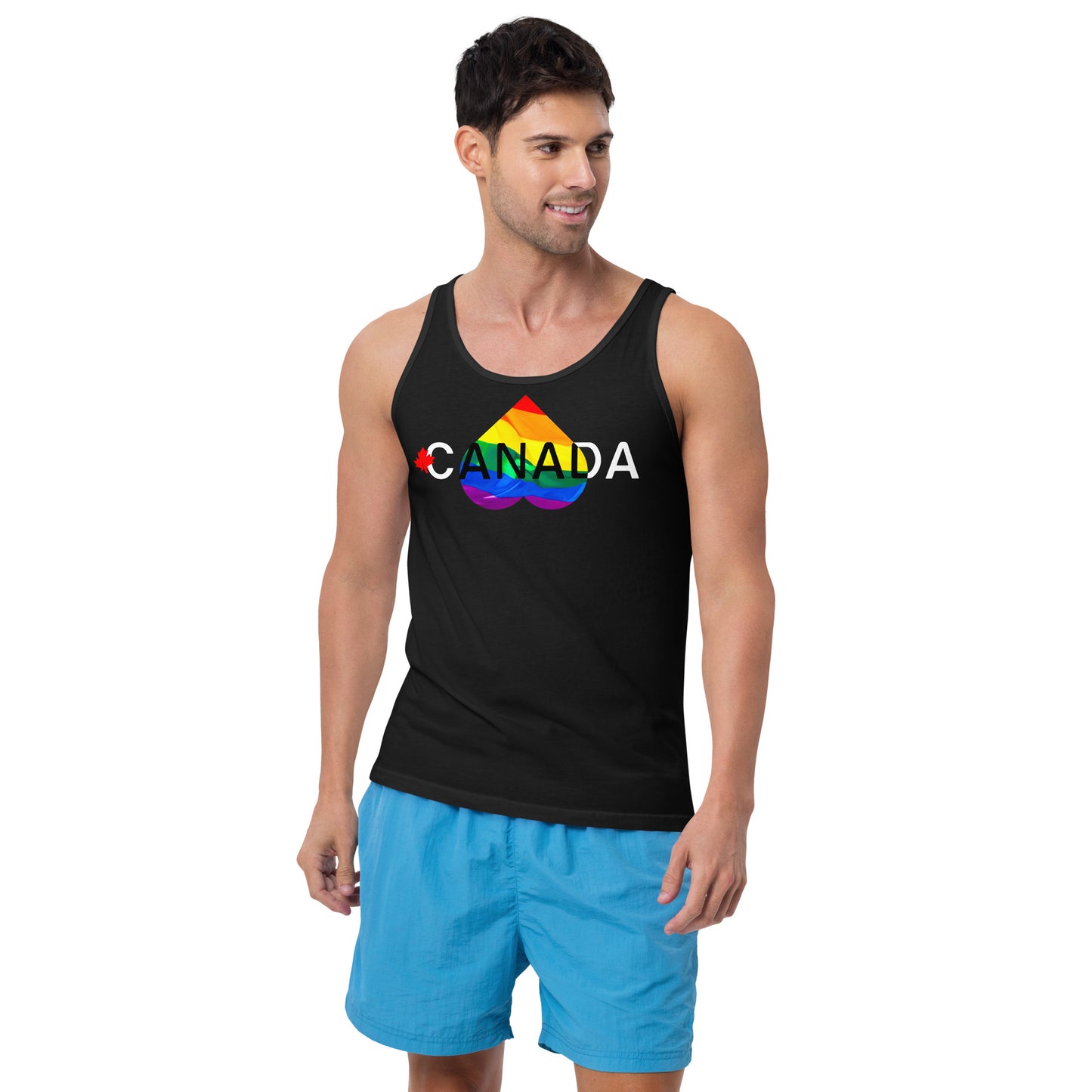 Canada Pride Black Print Unisex Tank Top